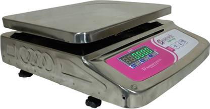 jai shankar weights machine Capacity 30kg x1g Accuracy, both side Display, steel Body for Factories Weighing Scale