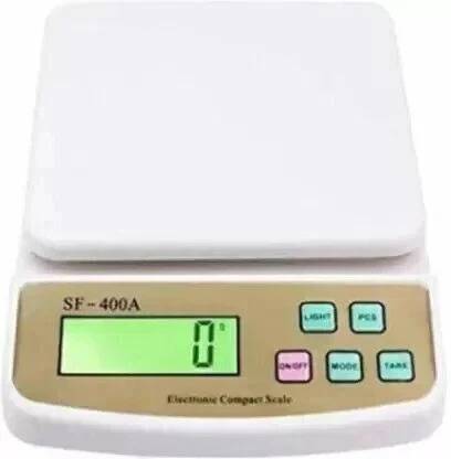 Tenant Electronic Digital 1Gram-10 Kg Weight Scale Lcd Kitchen Weight Scale Machine Measure for measuring fruits,shop,Food,Vegetable,vajan,offer,kata,weight machine Weighing Scale for grocery,kata,taraju,shop,computer kata,tarazu,jewellery,sabzi, Weighing scale (White) (adaptor included) Weighing Scale  (White) Weighing Scale