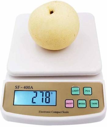 AJ HUB Digital 10kg x 1g Kitchen Scale Balance Multi-purpose weight measuring machine without Adapter(CHARGER) Weighing Scale