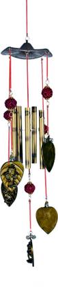 Lucky N Awesome Pan Ganesh Rudraksh Wind Chimes Sound for Home Décor,Hanging,Gift,Soundbells Aluminium Windchime