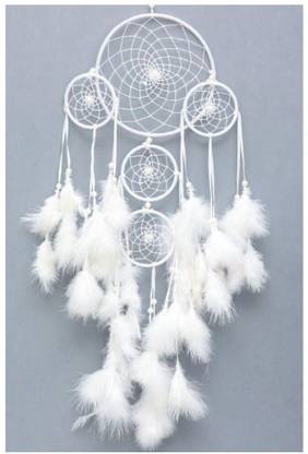 PNASGL Home Decor, Wall Hanging Handmade Pastel Wall Hanging for Bedroom Balcony Feather, Wool, Wood Dream Catcher