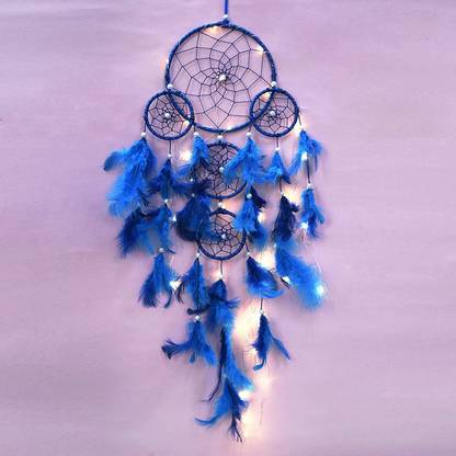 PNASGL Home Decor, Wall Hanging Handmade Pastel Wall Hanging for Bedroom Balcony Feather, Wool, Wood Dream Catcher