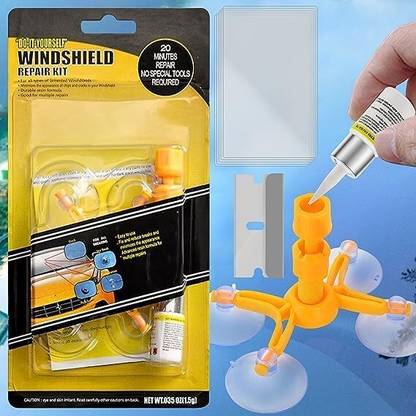 mrinda enterprise Windshield Repair Kit for Chips, Cracks Repair Set for Quick, Easy Scratch Fix Windshield Repair Kit