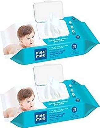MEE MEE Baby Gentle Wet Wipes with Aloe Vera extracts, 72 counts, Pack of 2