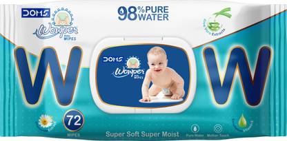 WOWPER Wet Wipes With Lid | Aloe Vera Extracts| Paraben & Sulphate Free