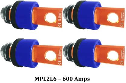 Mey-Ra Vaala Heavy Duty Machine Lug Connector MPL2 Series MPL2L6 – 600 Amps (Pack of 4) Inverter Welding Machine