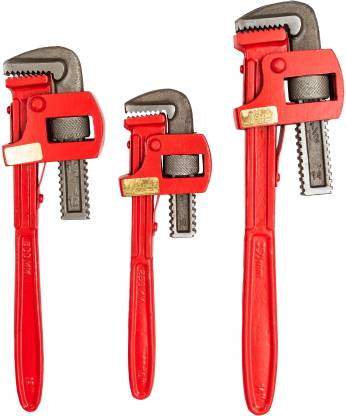 1341 -STILSON FORGED STEEL PIPE WRENCH/SPANNER ADJUSTABLE SET/3 (10"/250MM) & (12"300MM) AND (14"/350MM) Pipe Wrench