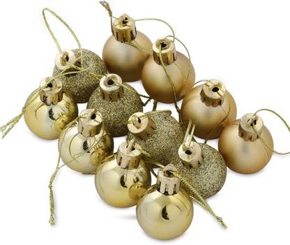 Ecozias 12pcs golden ball Balls Pack of 12