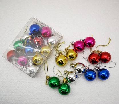 Flipkart SmartBuy Christmas Hanging Balls Xmas Tree Decoration Item (36 Pcs) Balls Pack of 36