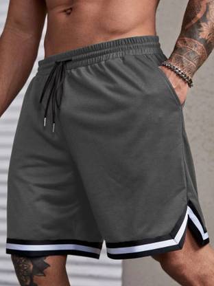 CULISH Solid Men Grey Gym Shorts, Running Shorts, Sports Shorts, Regular Shorts