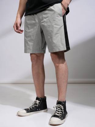 HIGHLANDER Solid Men Grey Regular Shorts