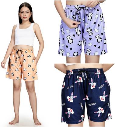 Printed Women Multicolor Basic Shorts