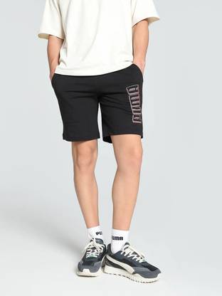 PUMA Solid Men Black Casual Shorts