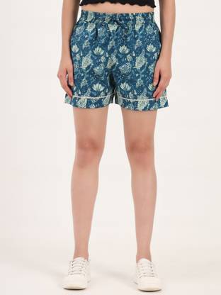 Divena Printed Women Blue Regular Shorts