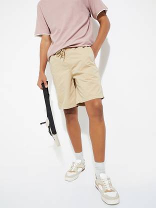 MAX Solid Men Brown Basic Shorts