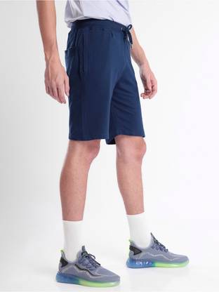 NOBERO Solid Men Blue Casual Shorts