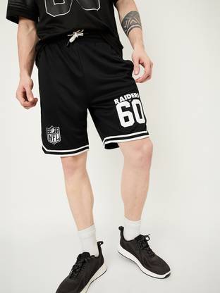 MAX Printed Men Black Regular Shorts
