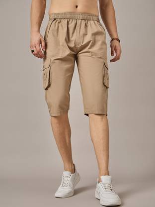 STUDIO NEXX Solid Men Khaki Casual Shorts