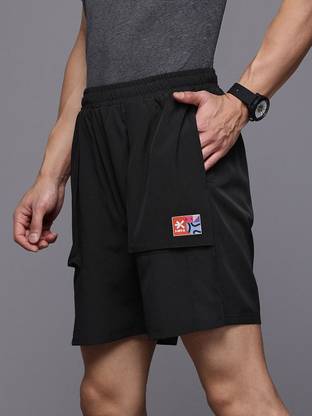 HRX by Hrithik Roshan Solid Men Black Regular Shorts