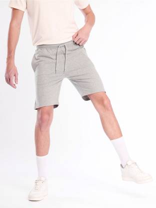 NOBERO Solid Men Grey Casual Shorts