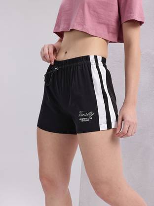 HRX by Hrithik Roshan Solid Women Black Regular Shorts