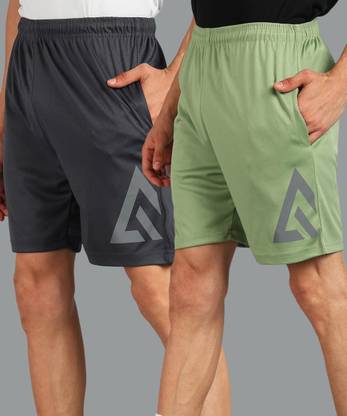 Adrenex Solid Men Multicolor Running Shorts