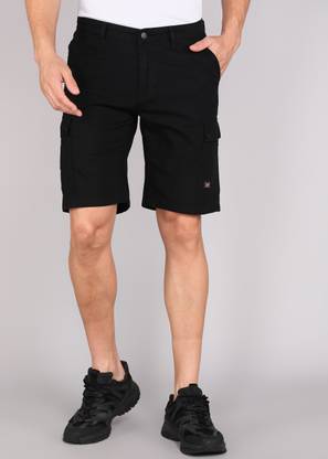 KILLER Solid Men Black Cargo Shorts