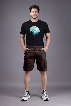 ANAGH ENTERPRISE Solid Men Brown Cargo Shorts