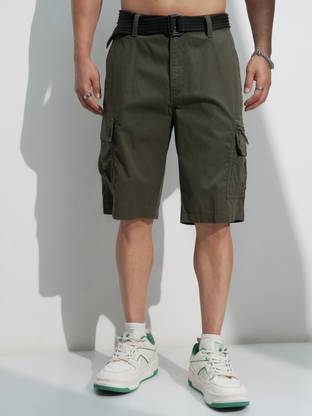 HIGHLANDER Solid Men Black Cargo Shorts