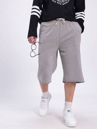 Glitchez Solid Men Grey Dolphin Shorts