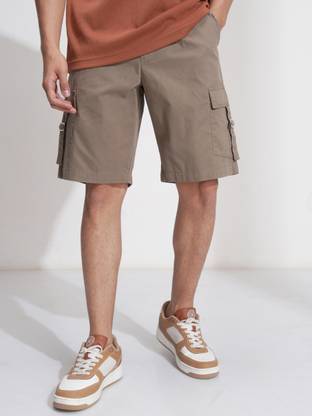 HIGHLANDER Solid Men Grey Cargo Shorts