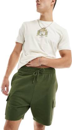 GYRFALCON Solid Men Green Cargo Shorts