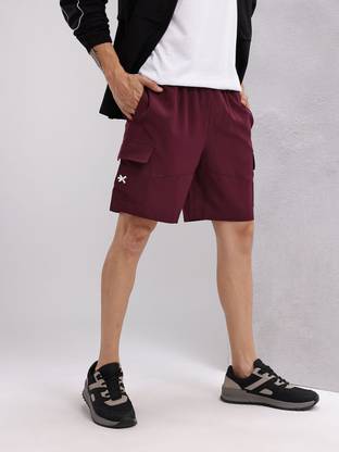 HRX by Hrithik Roshan Solid Men Maroon Regular Shorts
