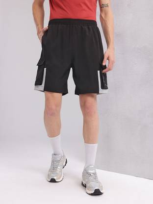 HRX by Hrithik Roshan Solid Men Black Regular Shorts