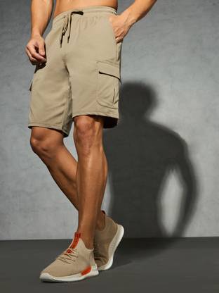 TECHNOSPORT Solid Men Brown Cargo Shorts