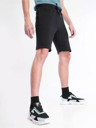 NOBERO Solid Men Black Casual Shorts