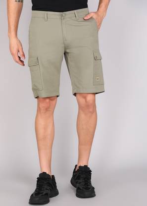 KILLER Solid Men Light Green Cargo Shorts