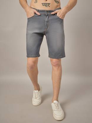 STUDIO NEXX Solid Men Denim Grey Denim Shorts