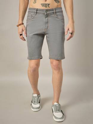 STUDIO NEXX Solid Men Denim Grey Denim Shorts
