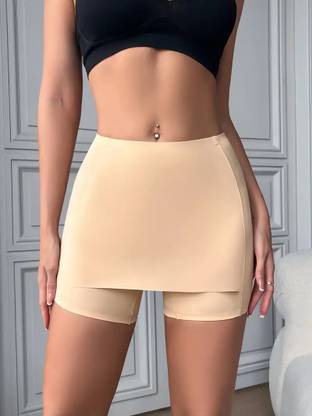 HSR Solid Women Reversible Beige Boxer Shorts