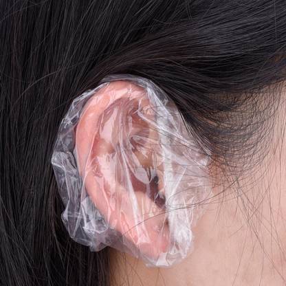 ND BROTHERS Ear Cover for Shower 100 Pcs, Waterproof Ear Protector, Ear Shower Caps ND156