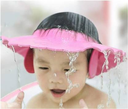KOGENT ENTERPRISES Baby, Kids, Shower Cap Soft Adjustable Baby Bath Head Cap Visor for Hair Washing