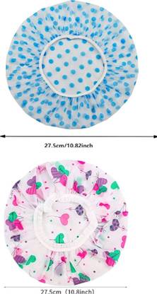VERANCY Adjustable Women Shower Cap for Joyful Baths (Multicolored) (Pack of 2)
