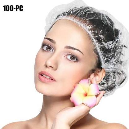 Piru (Set of 100 Pcs) Bathroom Shower Polythene Caps Waterproof