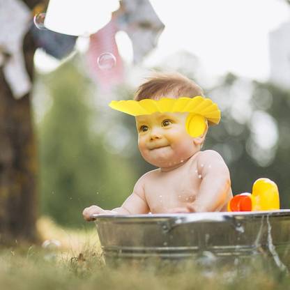 Shree Ganesh Enterprice Safe Soft Bathing Baby Shower Cap Wash Hair for Children