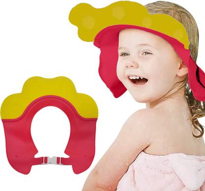 NANNY PENNY Baby Shampoo Shower Bath Soft Cap for Toddler,Baby,Kids,Children ( red)
