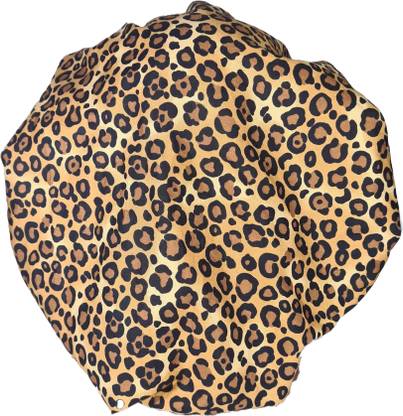 noott Leopard Print Bonnet, Silky Satin, Elasticated, Protecting Hairstyle