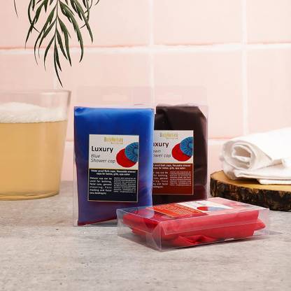 BodyHerbals luxurious reusable shower caps ( Pack of 3)