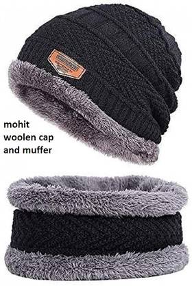 mrquee rutvika Woolen cap and muffler pack 2 (1 cap and 1 muffler)