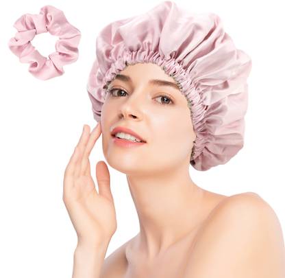 SNOWIE SOFT Double Sided Silk Satin Bonnet Hair Protector Cap Adjustable Sleeping Hair Wrap